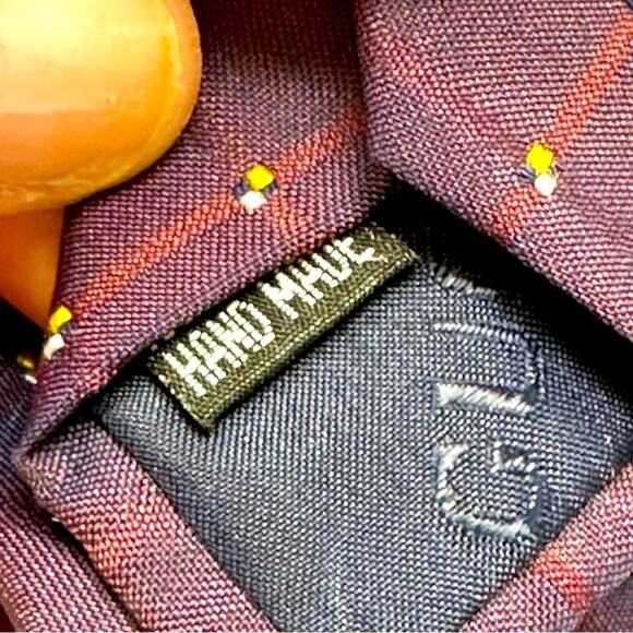 Gucci 100% Silk Necktie - Iridescent maroon/purple & Gold - Picture 6 of 7